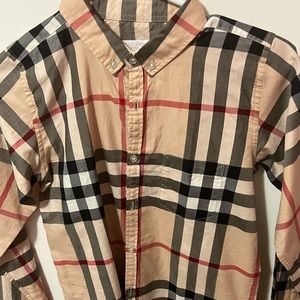Boys Burberry dress shirt, original check